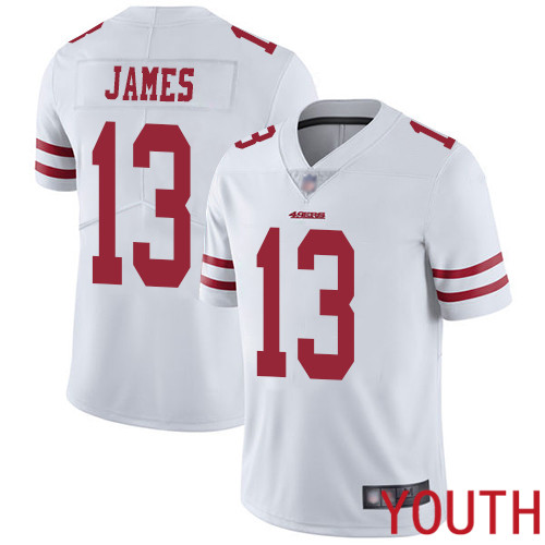 San Francisco 49ers Limited White Youth Richie James Road NFL Jersey #13 Vapor Untouchable